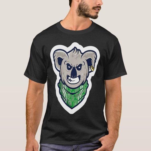 Gangster Koala Bear Cool Gas Mask Fluffy Animal Au Tシャツ (正面)