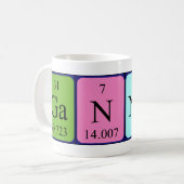 Gannon期別テーブル名mag コーヒーマグカップ (正面左)