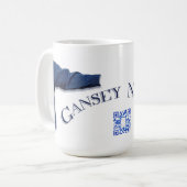 Ganseyの国家の陶磁器のマグ コーヒーマグカップ (正面左)