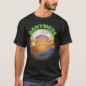 Ganymede vs Mercury Size Comparison | Funny Space Tシャツ (正面)