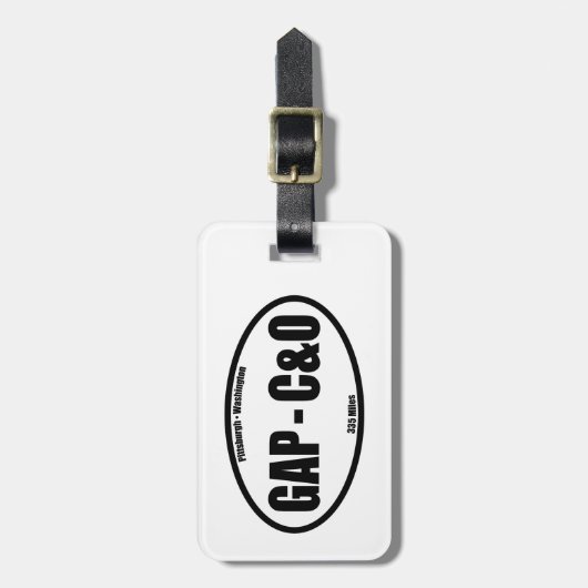 GAP - C&O Towpath Oval ラゲッジタグ (正面縦)