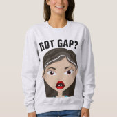 GAP TOOTHかわいい女の子アートTシャツ スウェットシャツ (正面)