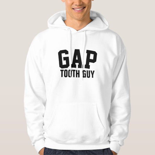 GAP TOOTH GUY、メンズTシャツ&フード付 パーカ (正面)