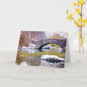 Gapstow橋-セントラル・パーク、ニューヨークシティ カード (黄色い花)