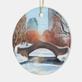 Gapstow Bridge Central Park Ornament NYC New York セラミックオーナメント (左)