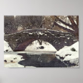 GAPSTOW BRIDGE IN CENTRAL PARK IN WINTER POSTER ポスター (正面)