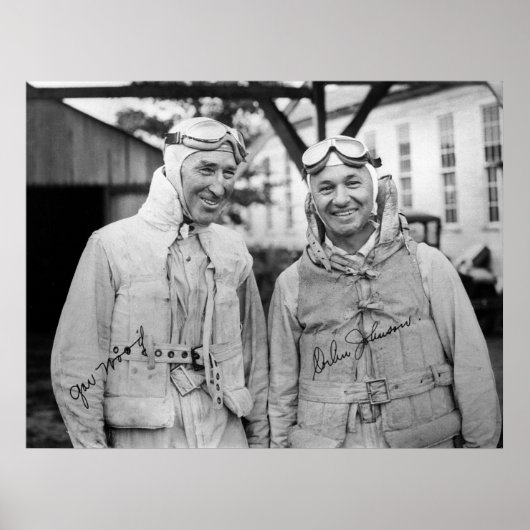 Gar Wood and Orlin Johnson – 自動書化 – ヴィンテージ ポスター (正面)