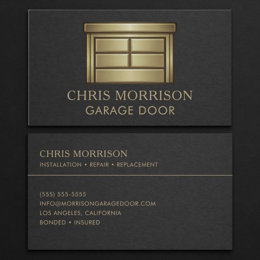 Garage Door Business Card 名刺