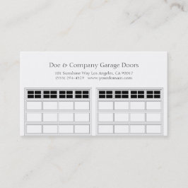 Garage Door Companyかクラシックな白 名刺