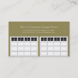 Garage Door Companyか暗いクリーム 名刺