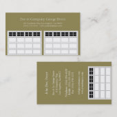 Garage Door Companyか暗いクリーム 名刺 (正面/裏面)