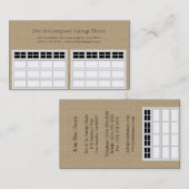 Garage Door Companyの暗闇タン 名刺 (正面/裏面)