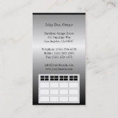 Garage Door Companyの金属金属 名刺 (裏面)