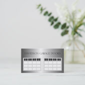 Garage Door Companyの金属金属 名刺 (スタンド正面)