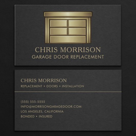 Garage Door Replacement Business Card 名刺