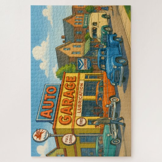 Garage on Main Street ジグソーパズル (縦)
