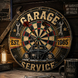Garage Service Classic Beetle Mechanic Workshop ダーツボード