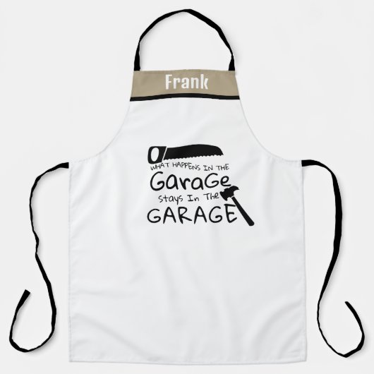Garage Stays in Garage Handyman エプロン (正面)