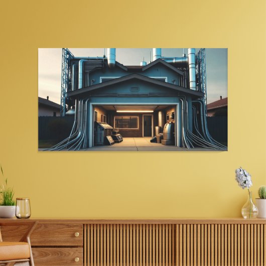 Garage Tech Upgrade canvas print キャンバスプリント (インサイチュ (リビング))