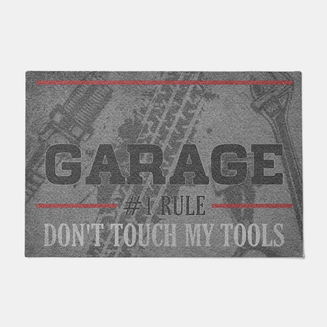Garage Welcome Mats,Doormat Garage, Custom Garage ドアマット (正面)
