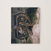 Garandライフルによってひざまずいている第二次世界大戦の兵士 ジグソーパズル (縦)