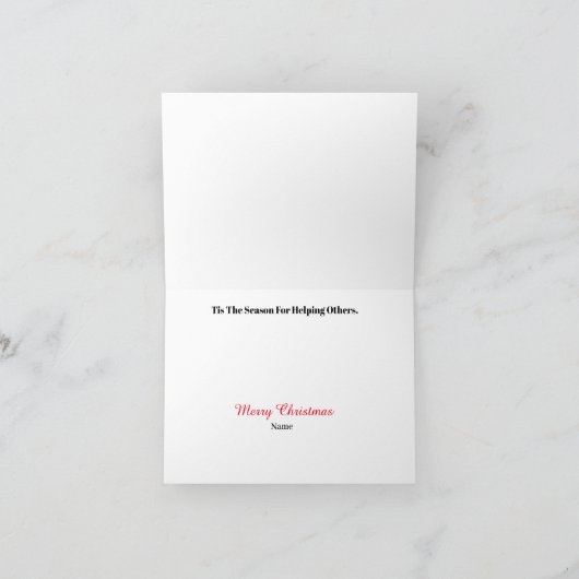 Garbage Man and Elves Christmas Card カード (内部)