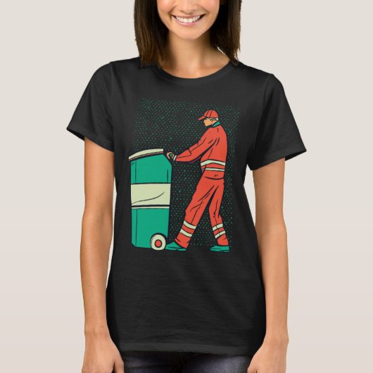 Garbage Man Cleaning Housekeeping Tシャツ (正面)