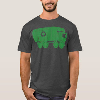 Garbage Smiling Truck Boy Love Recycling Day Dustc Tシャツ