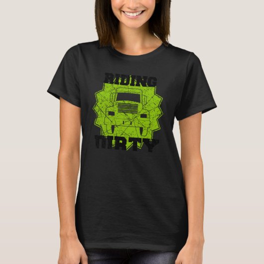 Garbage Smiling Truck Dirty Cans Recycling Day Dus Tシャツ (正面)