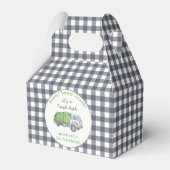 Garbage Trash Truck Birthday Personalized フェイバーボックス (正面サイド)