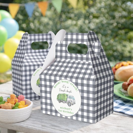 Garbage Trash Truck Birthday Personalized フェイバーボックス