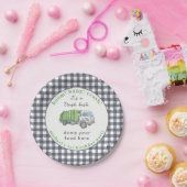 Garbage Trash Truck Birthday Personalized Funny ペーパープレート (パーティー)