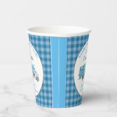 Garbage Trash Truck Blue Birthday Personalized 紙コップ (右)