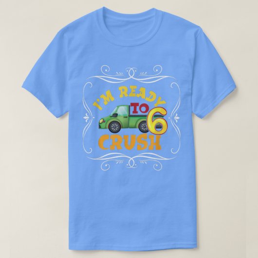 Garbage Truck 6th Birthday Party Birthday Boy  Tシャツ (デザイン正面)