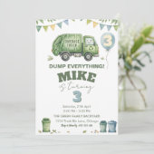 Garbage Truck Birthday Invitation 招待状 (スタンド正面)