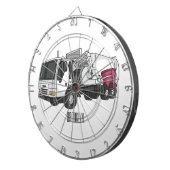 Garbage truck cartoon illustration  ダーツボード (正面右)