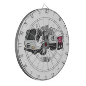 Garbage truck cartoon illustration  ダーツボード (正面左)