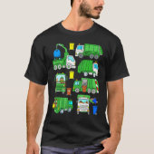 Garbage Truck Dump Trash Trucks Tシャツ (正面)