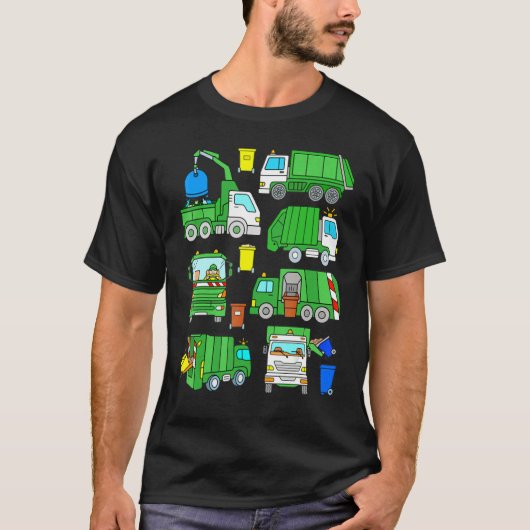 Garbage Truck Dump Trash Trucks Tシャツ (正面)