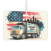 Garbage Truck For Trump カーエアーフレッシュナー (裏面)