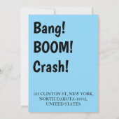 Garbage Truck Themed Kids Trash Party Birthday 招待状 (裏面)