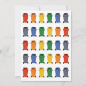 Garbage Truck Trash Bash Boy Birthday Invitation 招待状 (裏面)