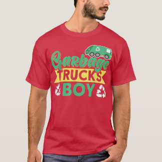Garbage Trucks Boy Waste Management Garbage Truck  Tシャツ