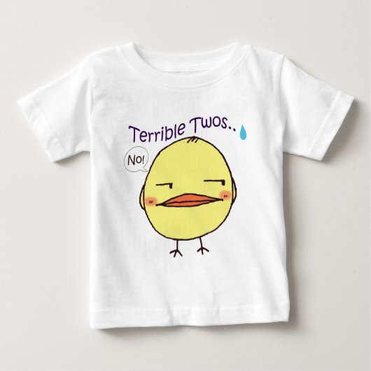 Garbanzoの~ひどい2。幼児Tシャツ ベビーTシャツ (正面)