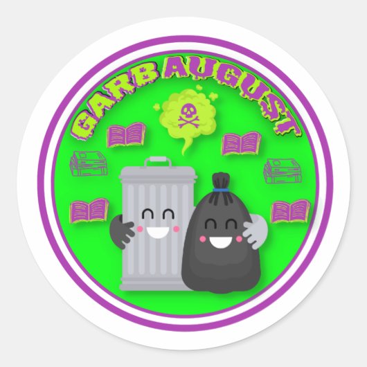 GarbAugustステッカー ラウンドシール (正面)
