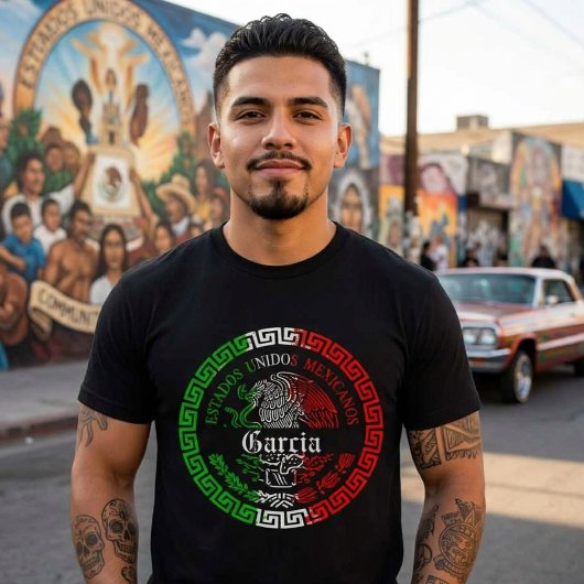 Garcia ラストネーム メキシコ エンブレム Tシャツ