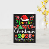 Garcia Family Christmas 2025 Matching Santa Hat Xm カード (黄色い花)