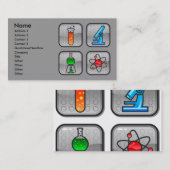 Garcya.us_ScienceIcons、名前、住所1、住所… 名刺 (正面/裏面)