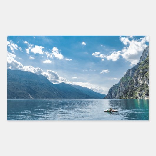 Garda湖、イタリア 長方形シール (正面)