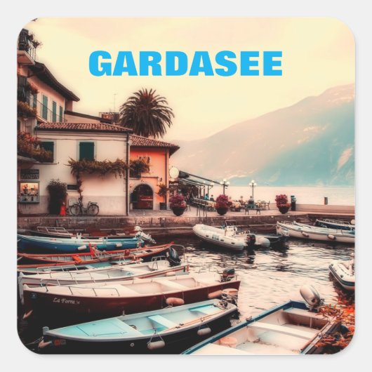 Gardasee Italien スクエアシール (正面)